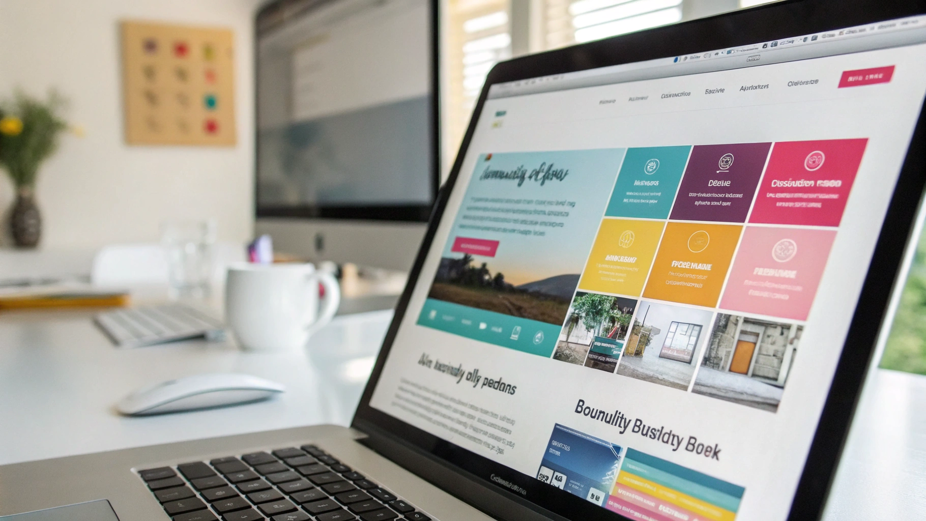 Modern web design layout interface preview