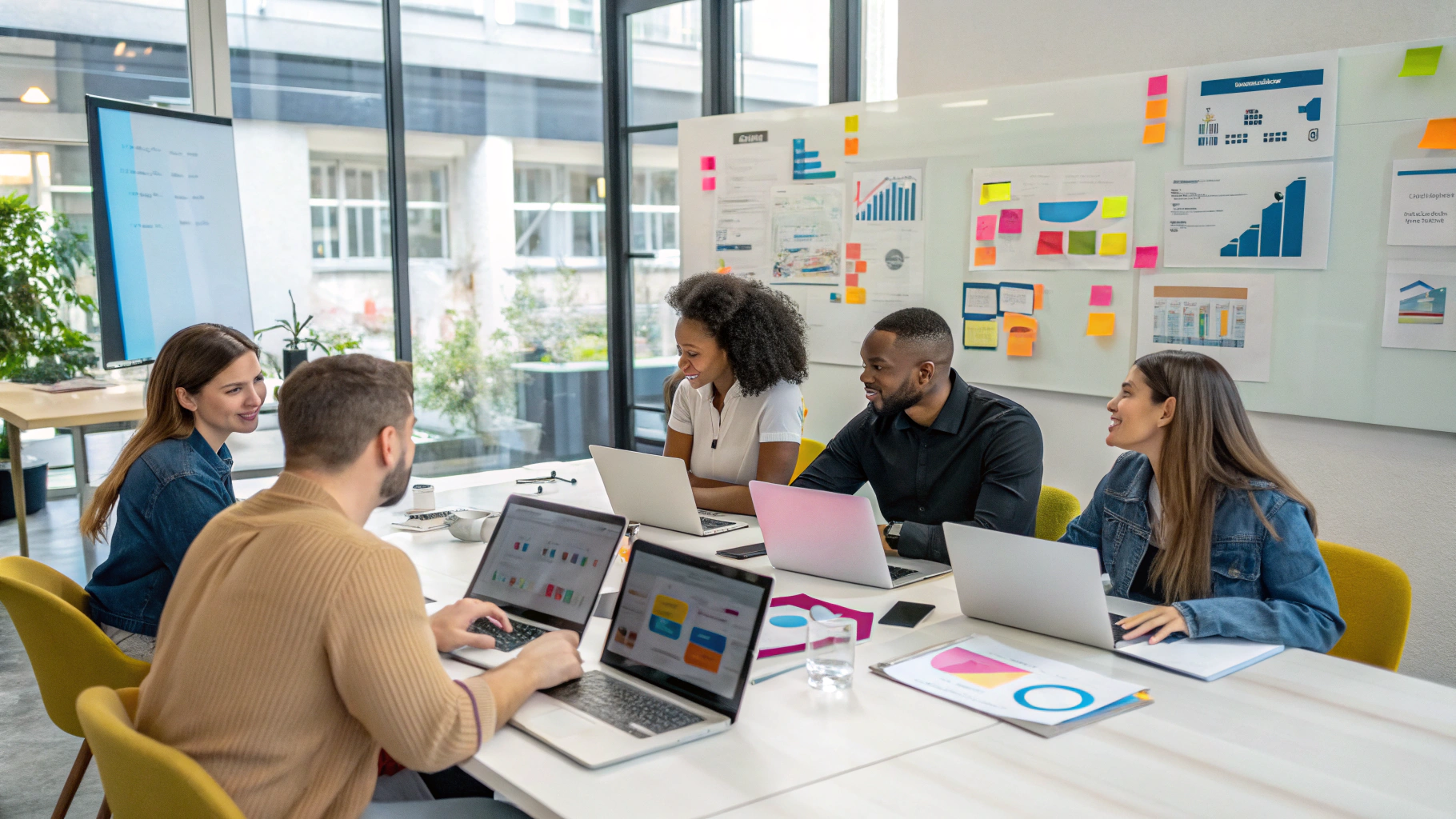 Digital marketing experts collaborating on multi-channel client growth strategies