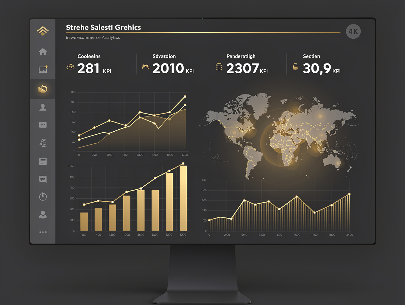 International e-commerce multi-currency search engine performance dashboard