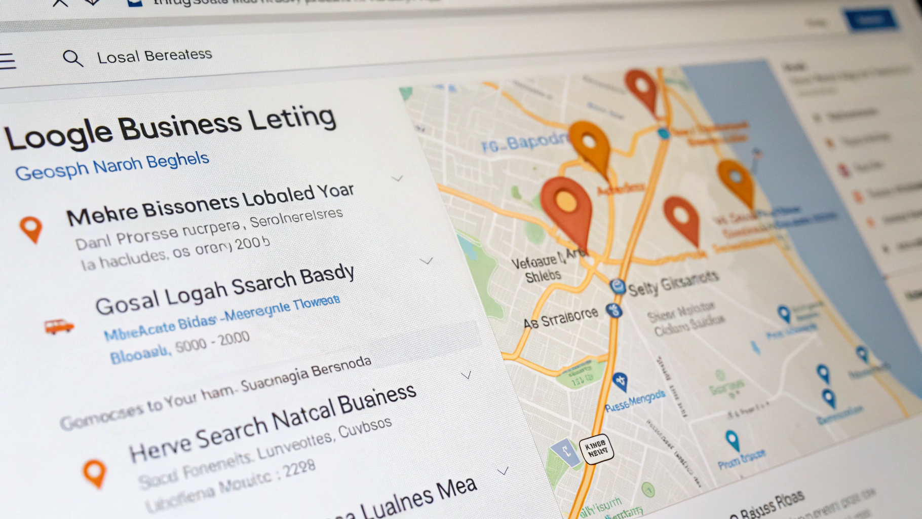 Google Map Pack local search rankings and geo-targeted optimization dashboard