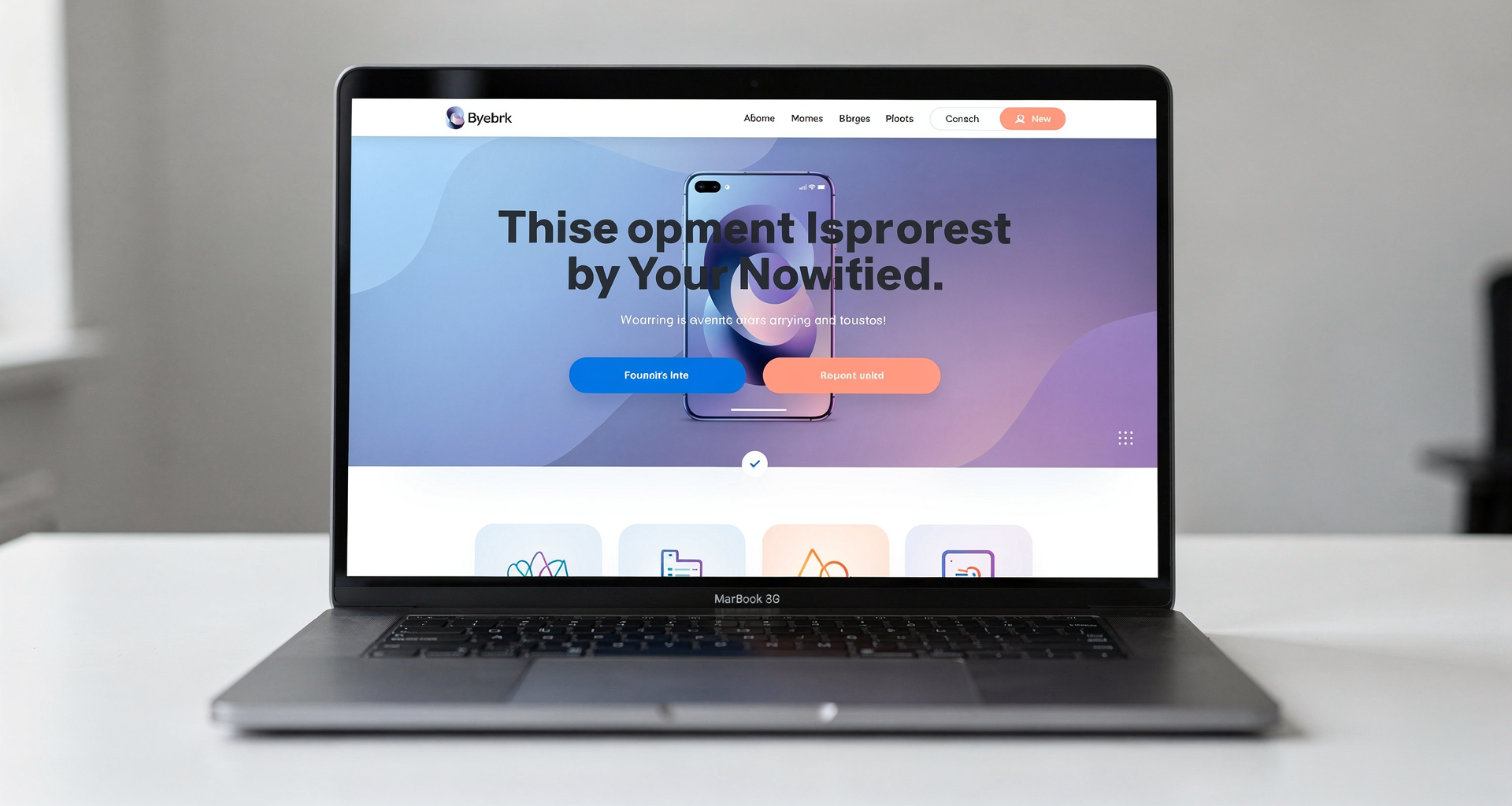 Modern web design layout interface preview