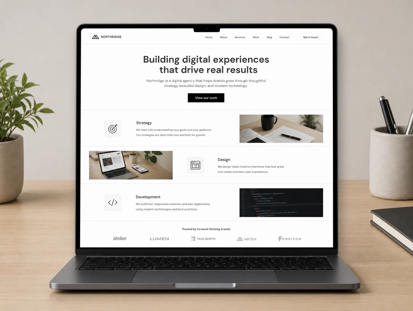 Custom responsive website design preview