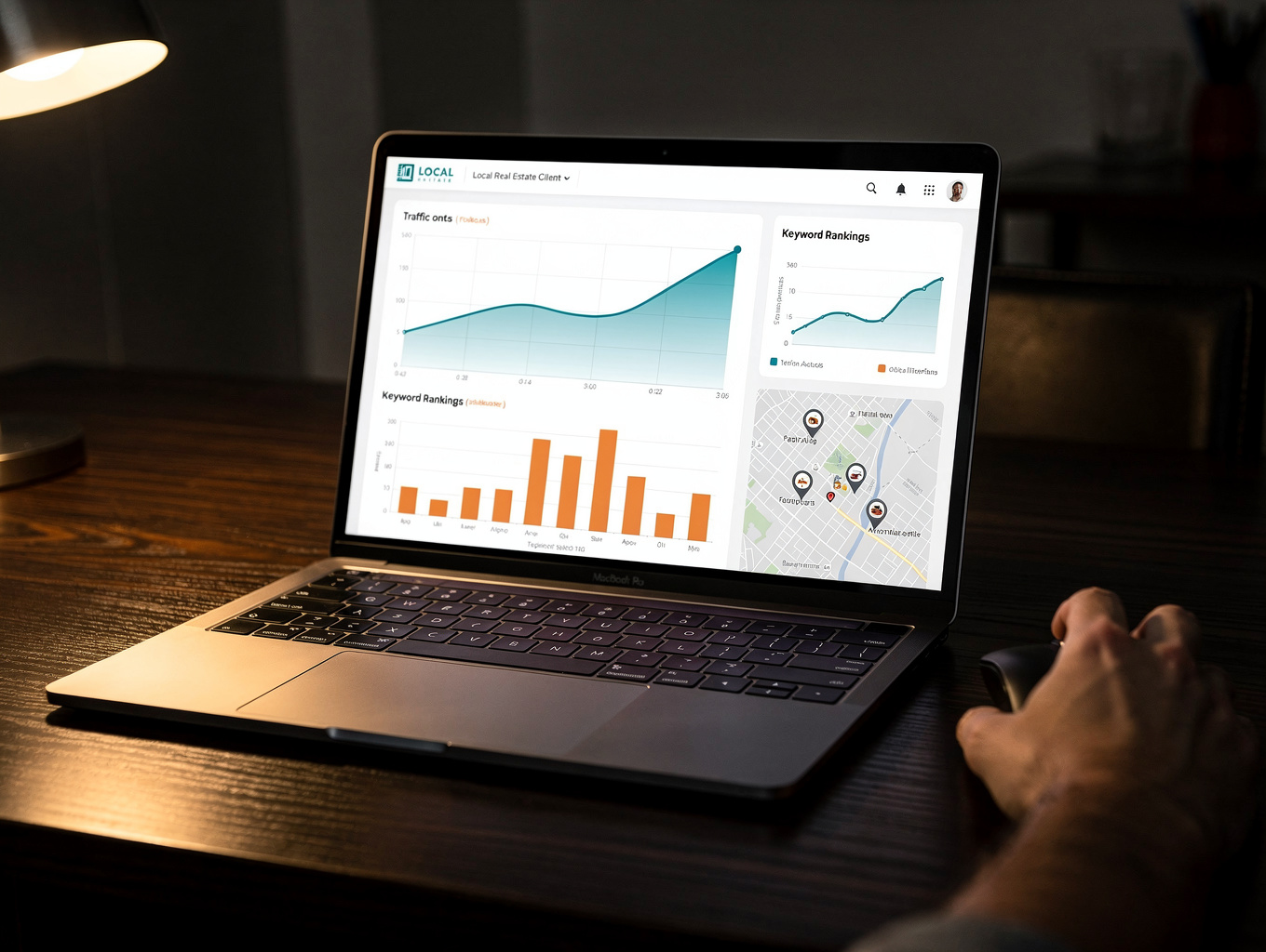 Seattle local search rankings and organic visibility growth dashboard