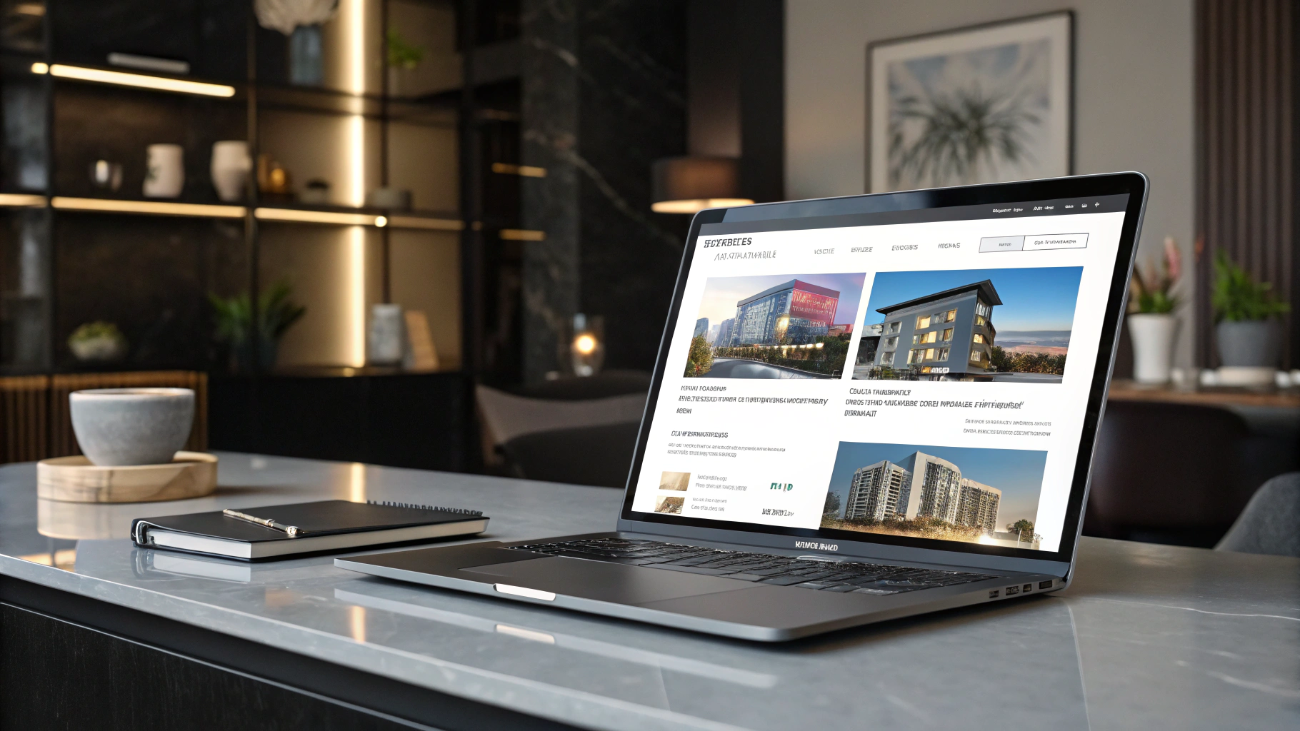 Sunset Property Management and Realty website screenshot